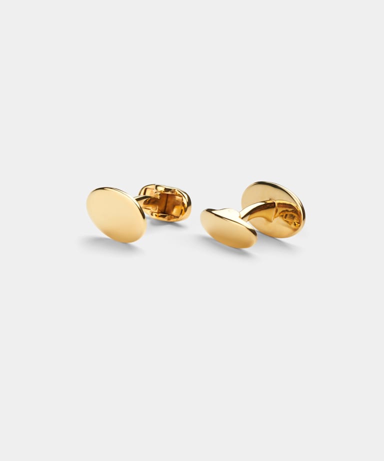 SUITSUPPLY Sterling Silver Gold Oval Cufflinks