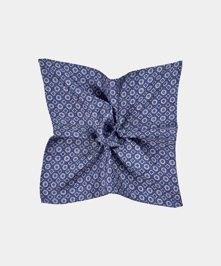 Navy Double-Sided Pocket Square