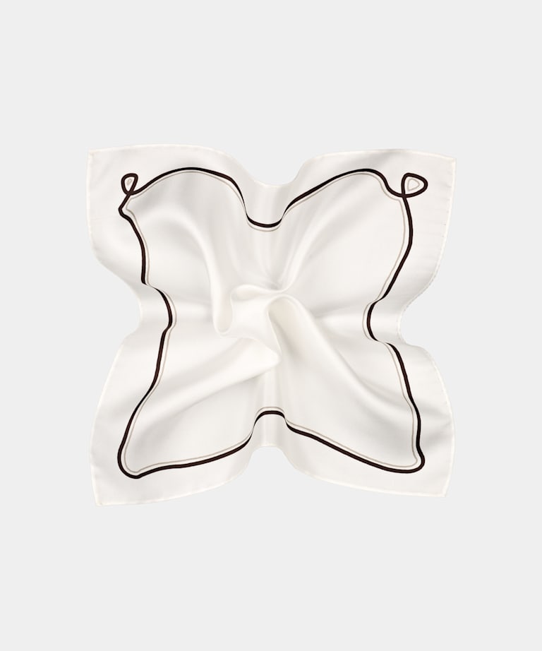 Einstecktuch wei&szlig; gestreift