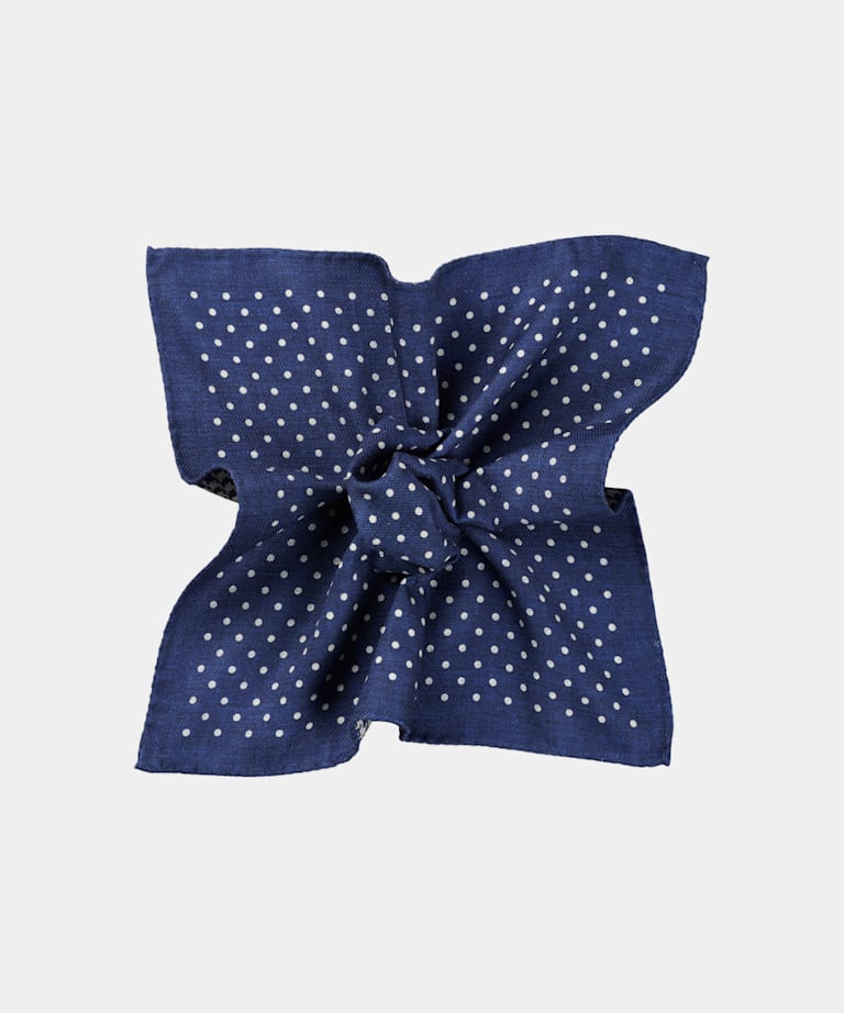 Navy Double-Sided Pocket Square