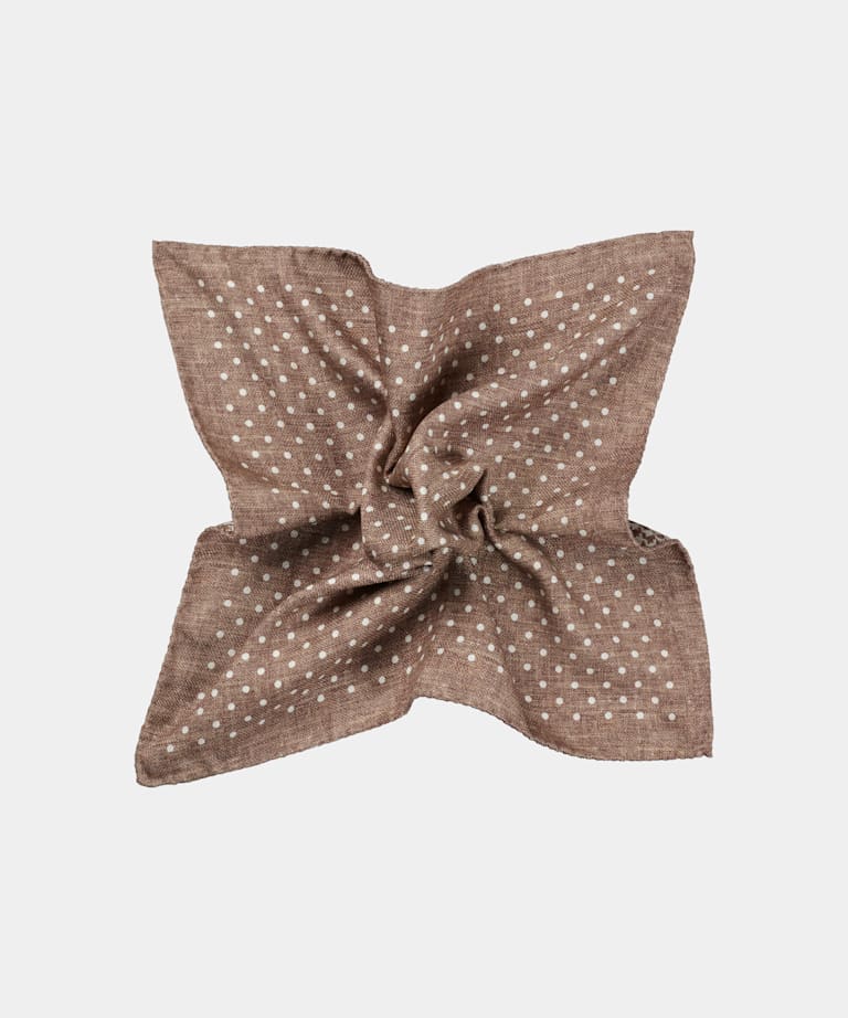 Brown Double-Sided Pocket Square