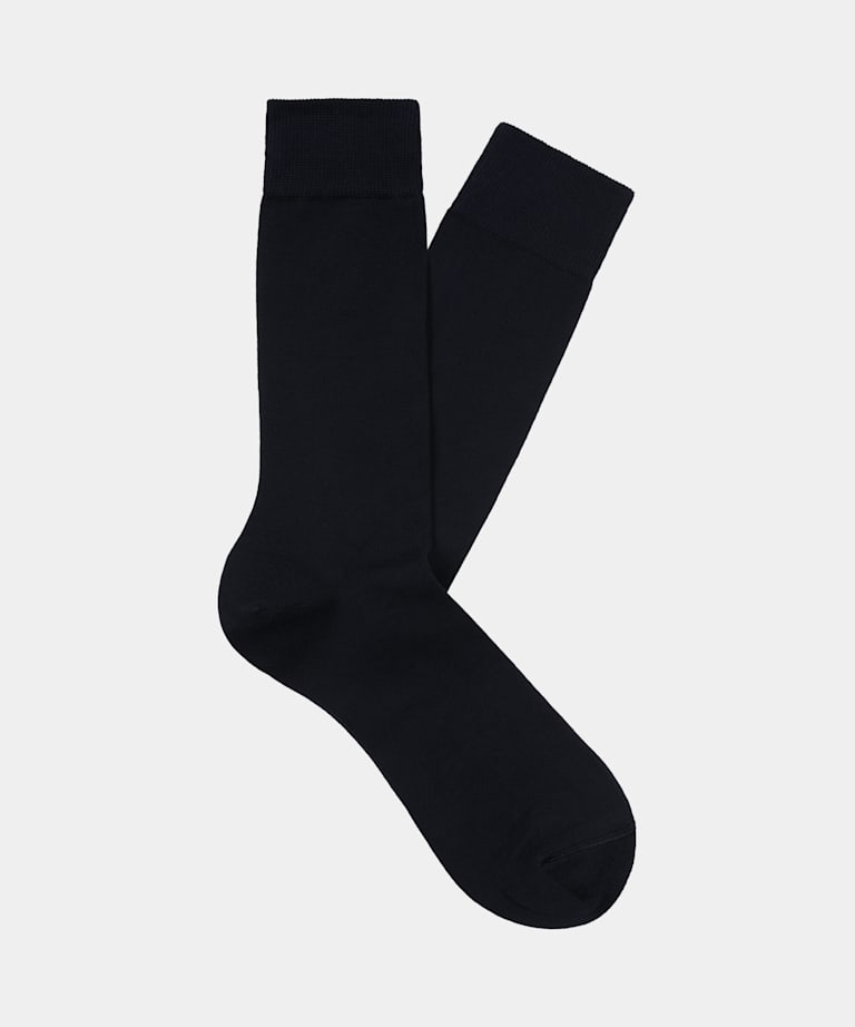 SUITSUPPLY Pure Cotton Navy Regular Socks