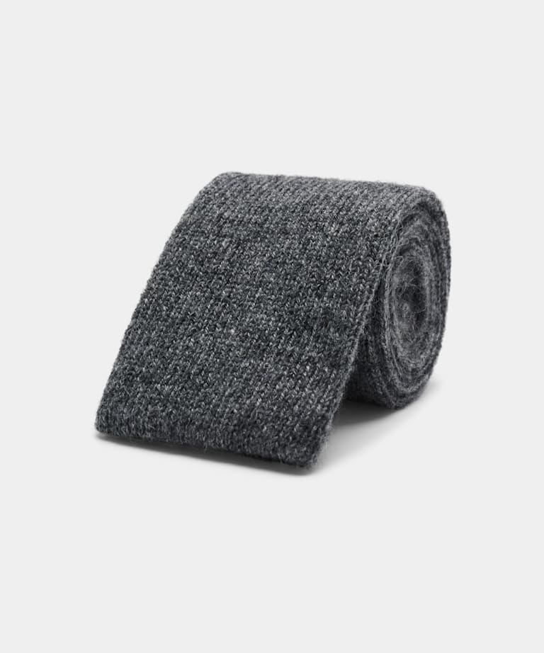Grey Knitted Tie