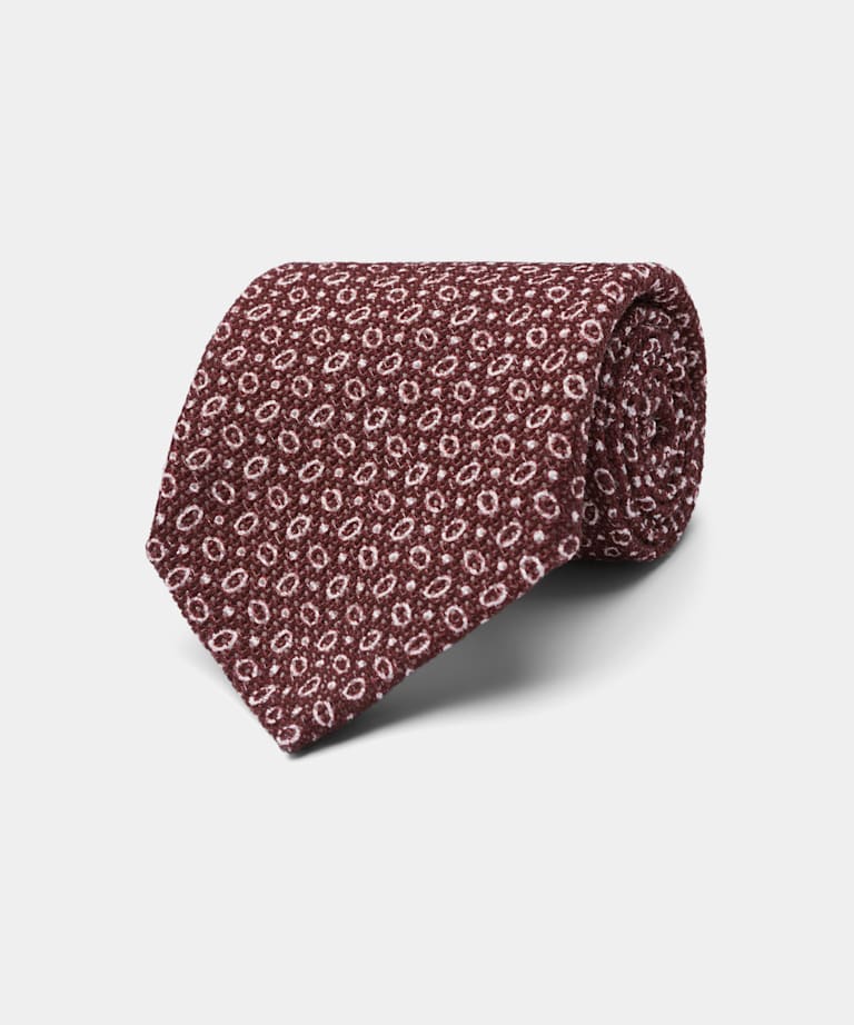 Dark Red Graphic Tie