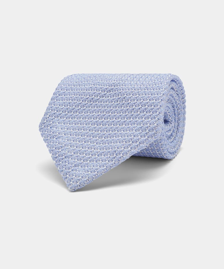 SUITSUPPLY Pure Silk by Fermo Fossati, Italy Light Blue Tie