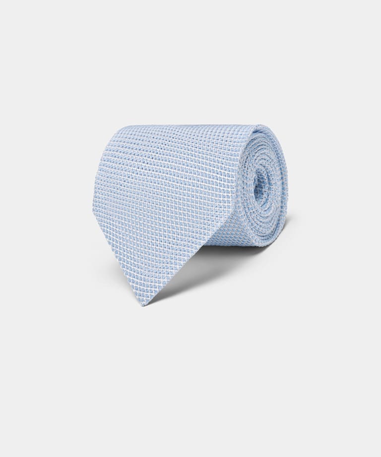 Cravate grenadine bleu clair