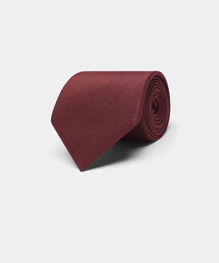 Krawat czerwień burgundzka