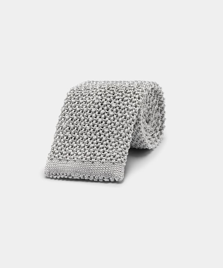Grey Knitted Tie