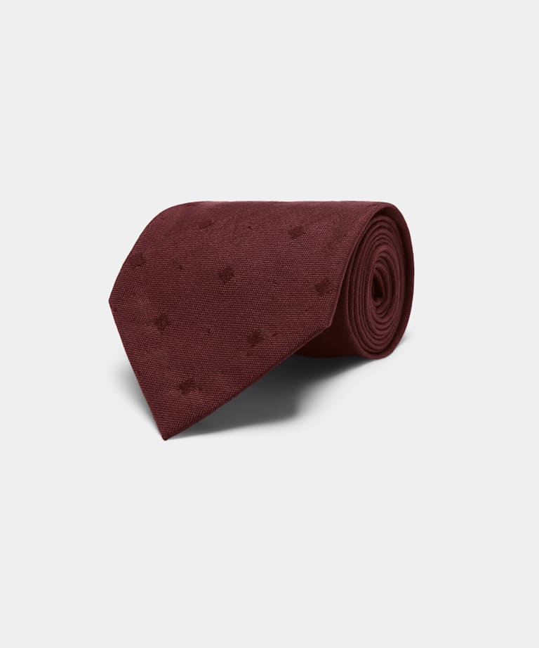 Burgundy Graphic Tie