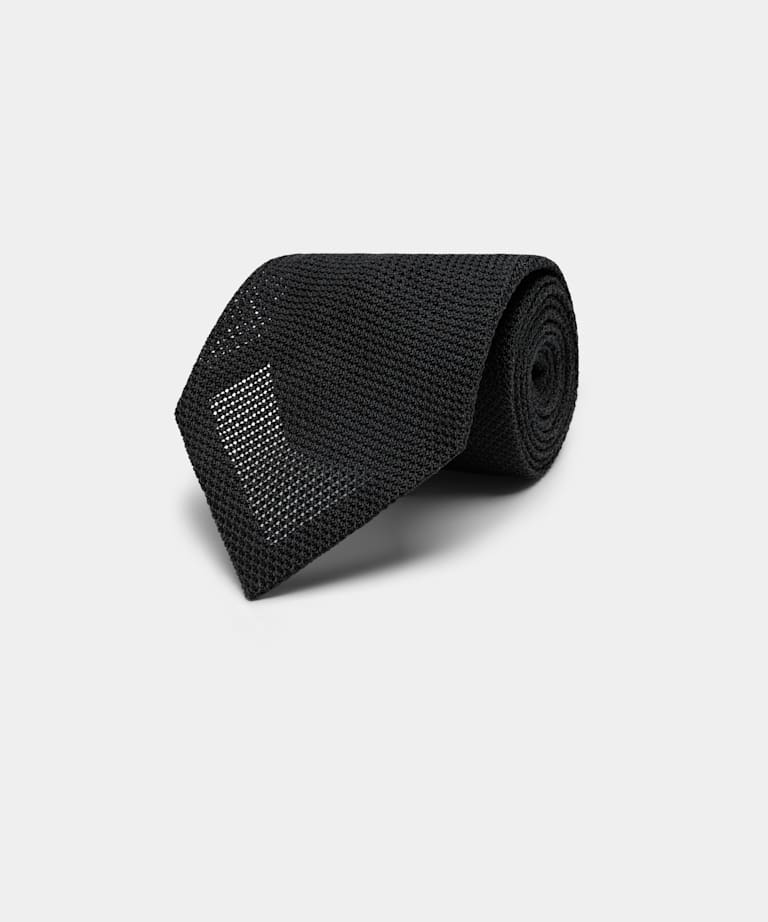 SUITSUPPLY Pura seda de Barca, Italia Corbata negra granadina