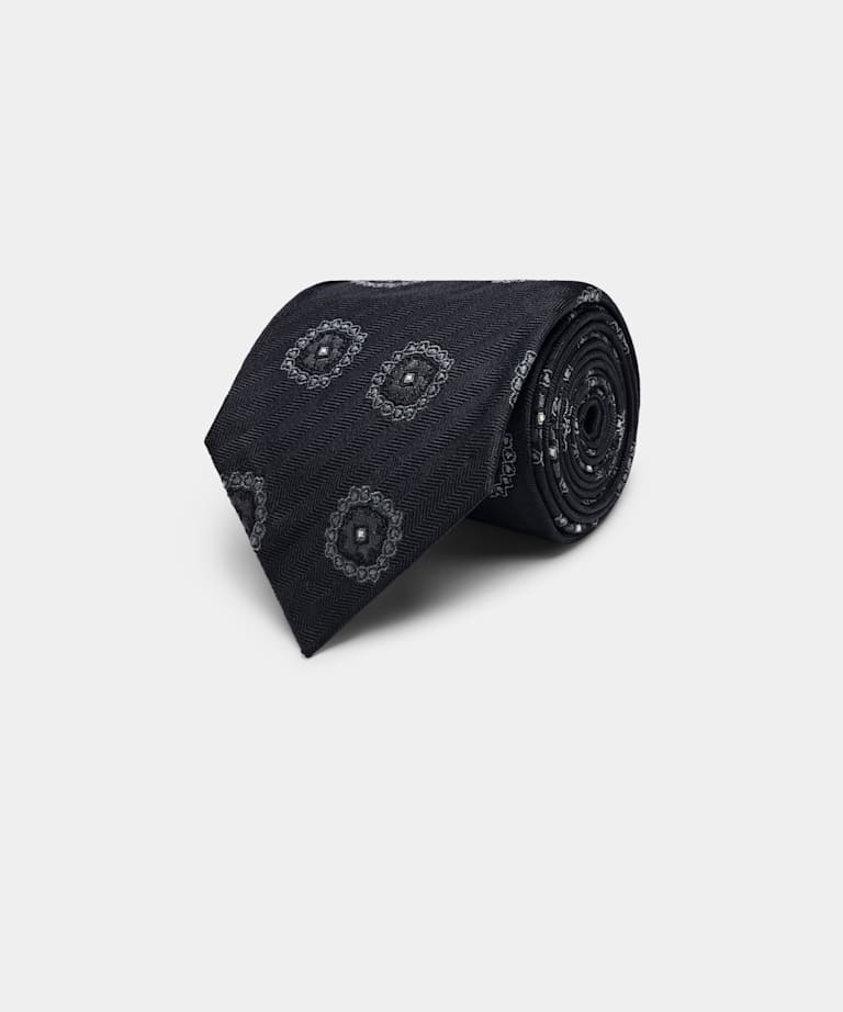 Navy Graphic Tie