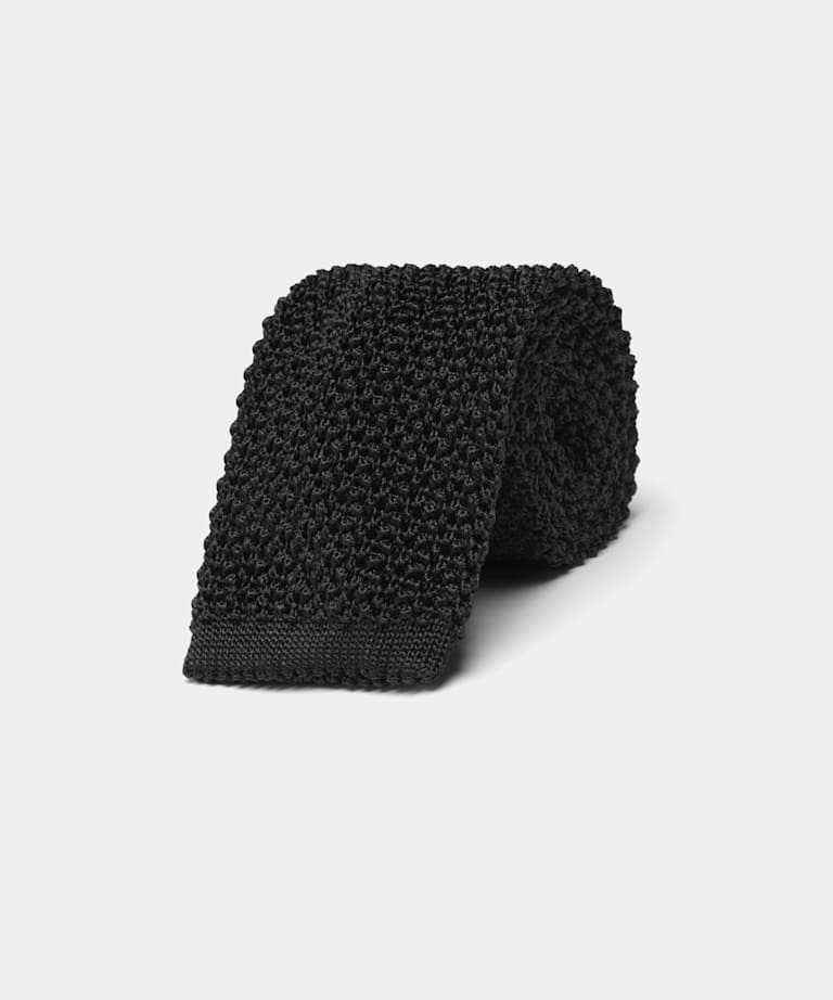Black Knitted Tie