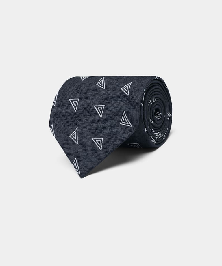 Navy Graphic Tie
