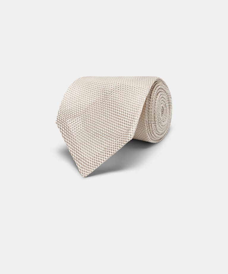 SUITSUPPLY Pure Silk Light Brown Tie
