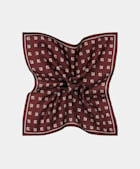 Vinröd grafisk bröstnäsduk