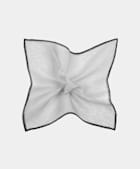 Light Grey Squares Pocket Square
