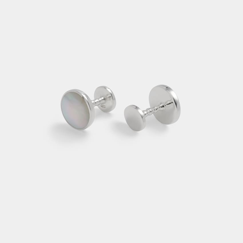 SUITSUPPLY Metal Silver Round Cufflinks