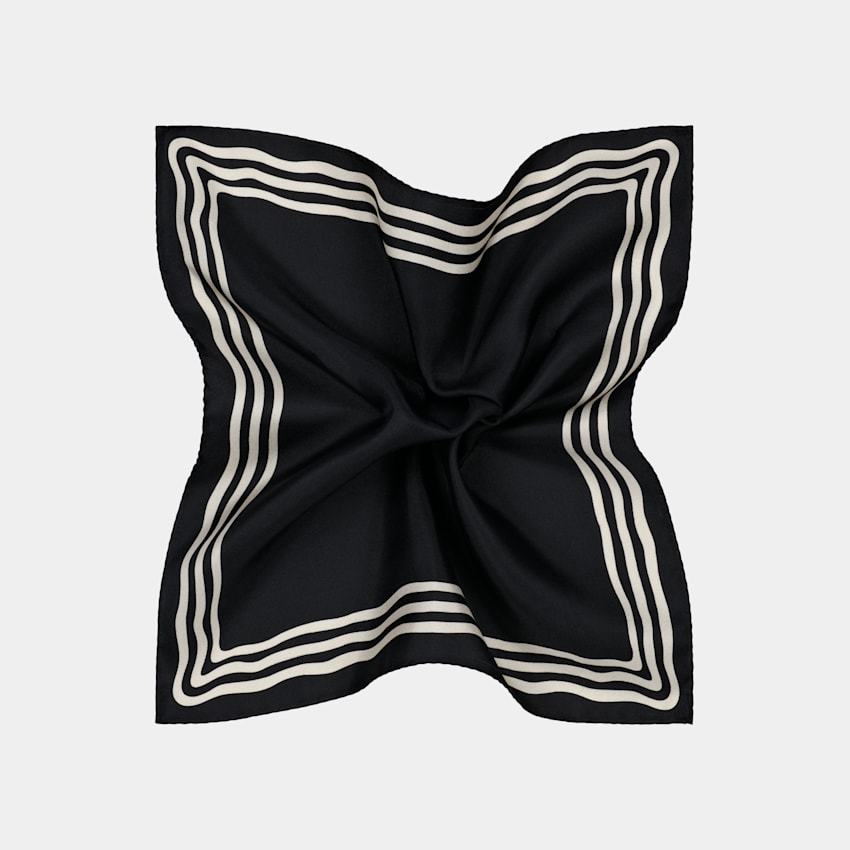 SUITSUPPLY Silk by Bottinelli, Italy Navy Pocket Square
