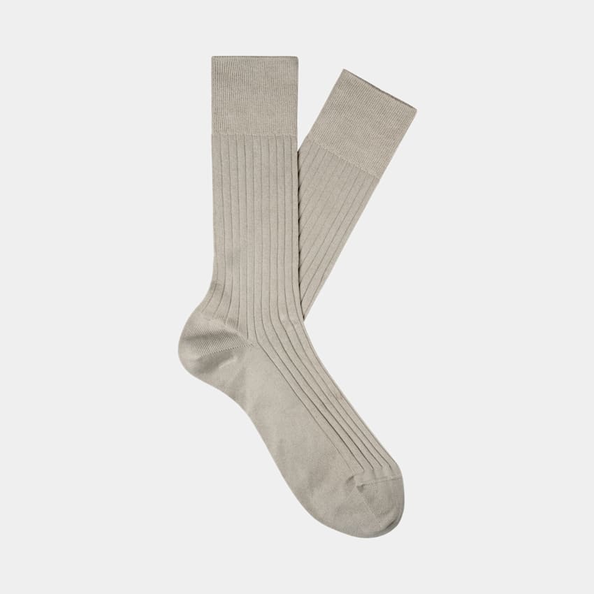 SUITSUPPLY Baumwolle Socken hellgrün Regular