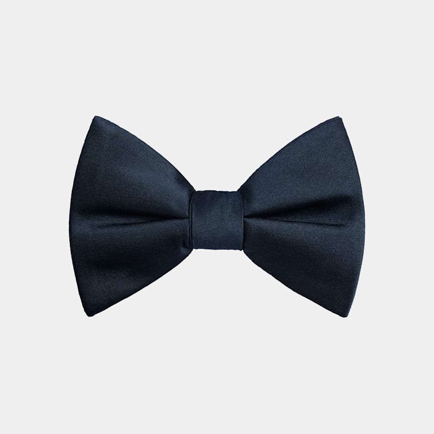 SUITSUPPLY Pure Silk Navy Pre-tied Bow Tie