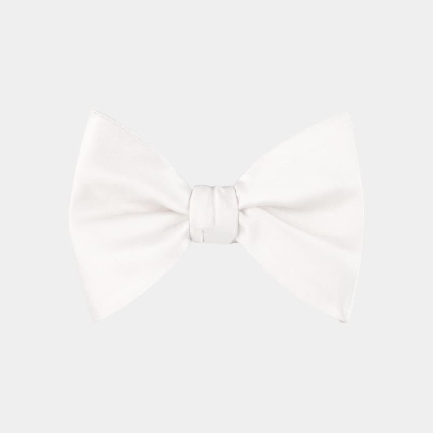 SUITSUPPLY Pure Silk Off-White Bow Tie