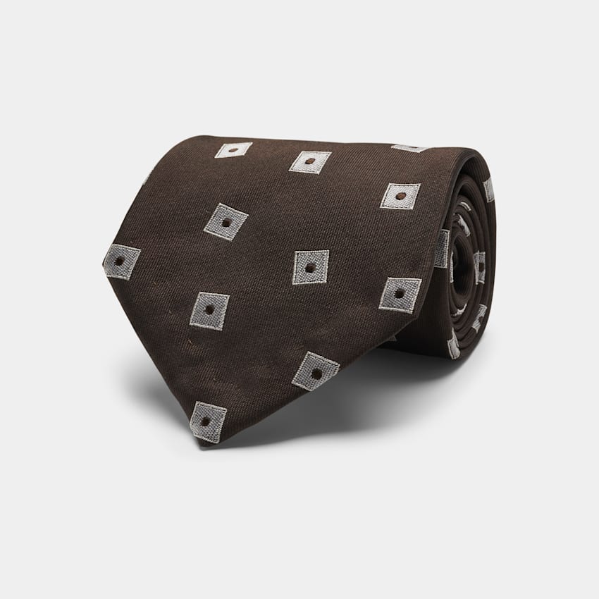 Brown Graphic Tie