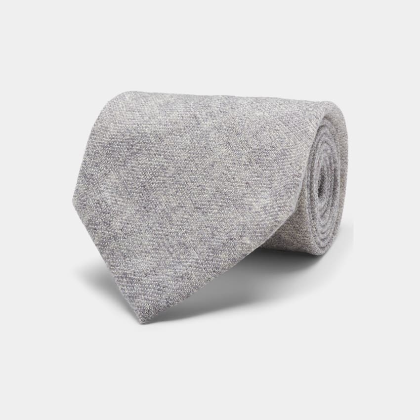 SUITSUPPLY Pure Wool by Bottinelli, Italy Grey Tie