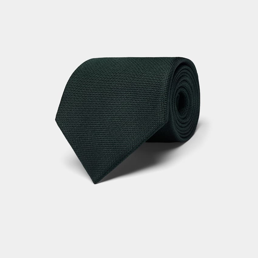 SUITSUPPLY Pure Silk Green Tie