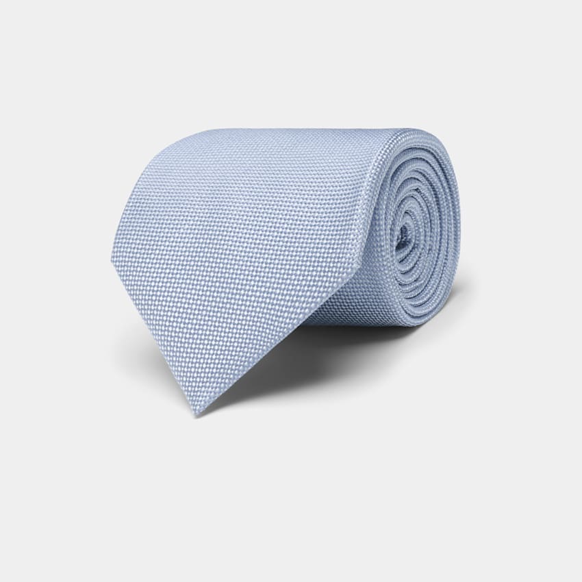 SUITSUPPLY Pure Silk Light Blue Tie