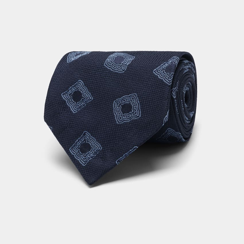 Blue Graphic Tie