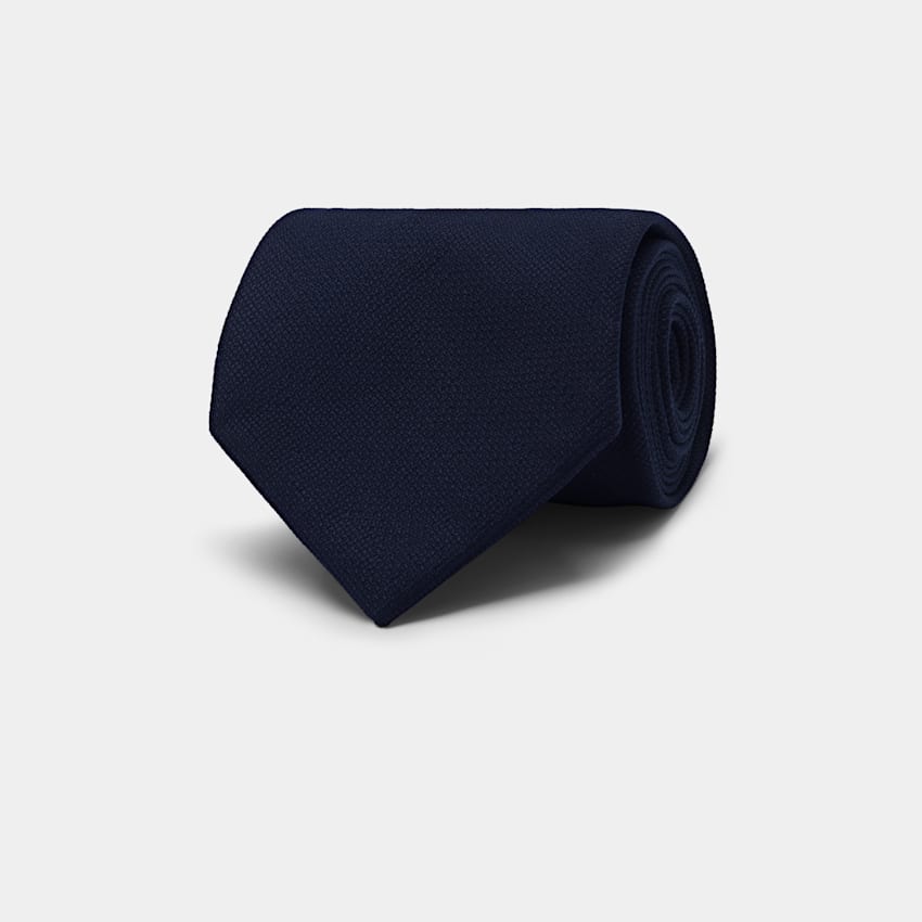SUITSUPPLY Ren ull från Vitale Barberis Canonico, Italien Marinblå slips