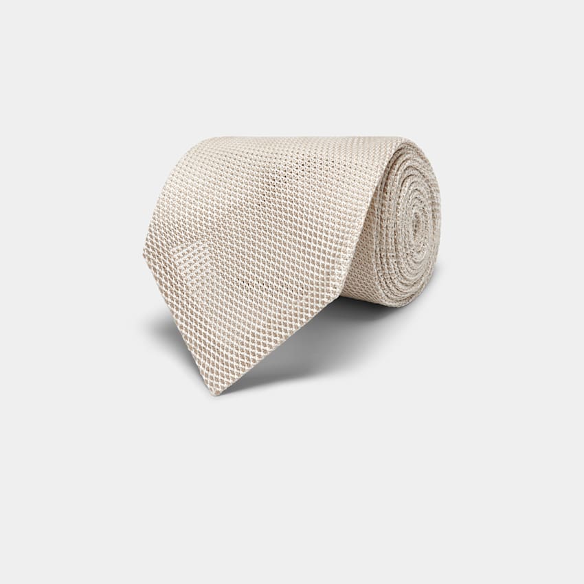 SUITSUPPLY Pure Silk Light Brown Tie