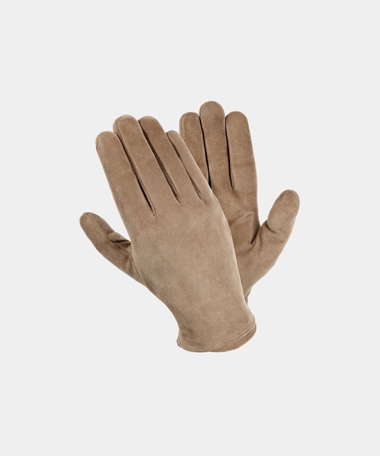 SUITSUPPLY Leather Brown Gloves