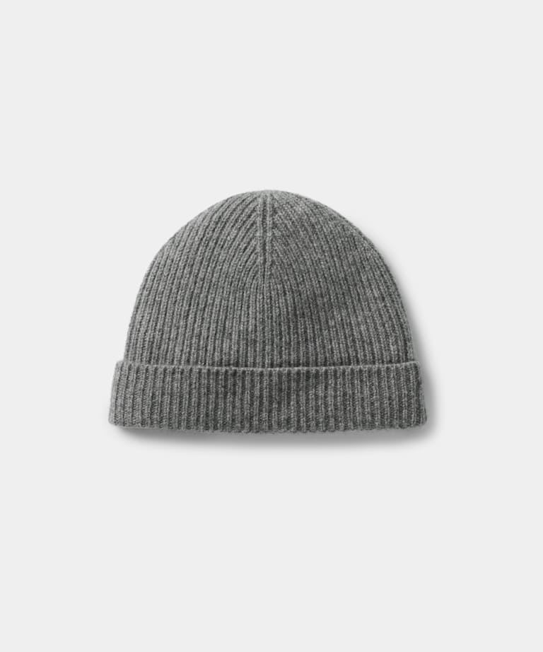 SUITSUPPLY Wool & Cashmere Grey Beanie