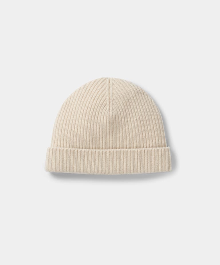 SUITSUPPLY Wool & Cashmere Off-White Beanie