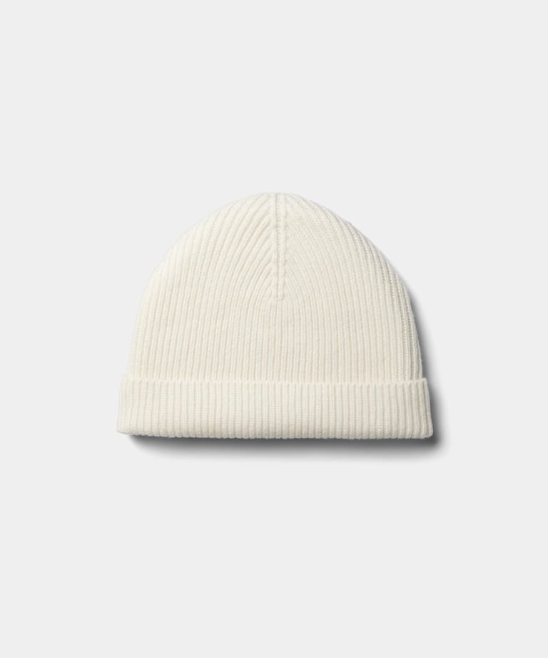 SUITSUPPLY Wool & Cashmere Off-White Beanie