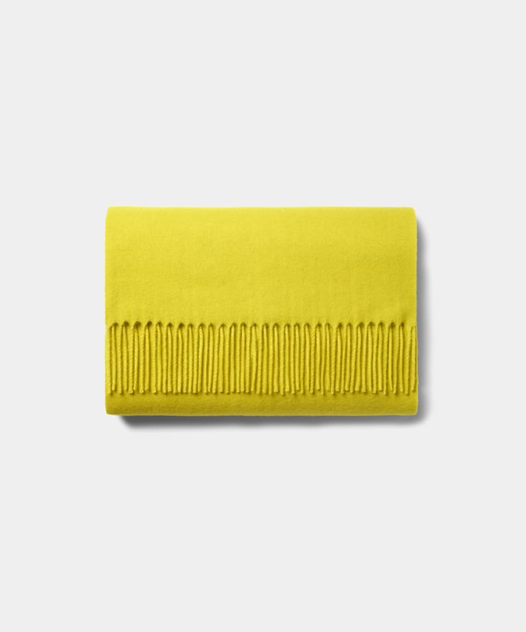 SUITSUPPLY Pure Cashmere Yellow Scarf