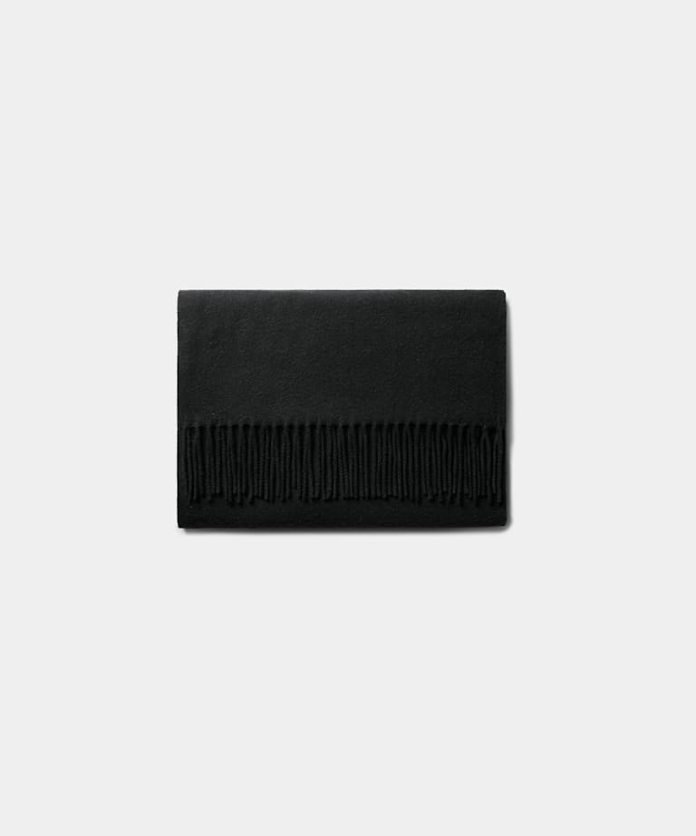 SUITSUPPLY Pure Cashmere Black Scarf