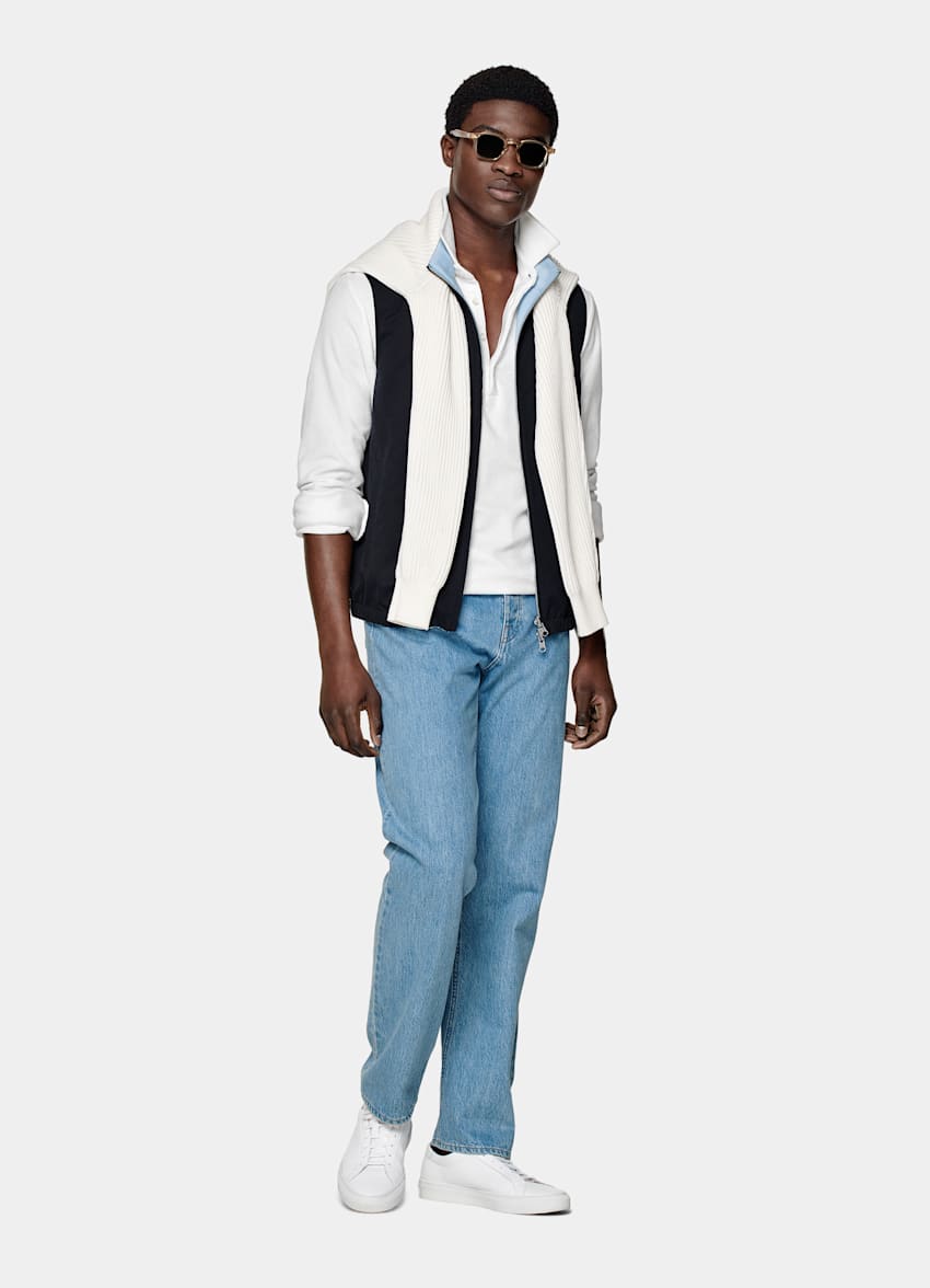 Navy & Light Blue Reversible Vest