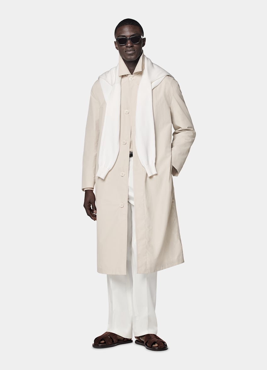 Manteau long sable