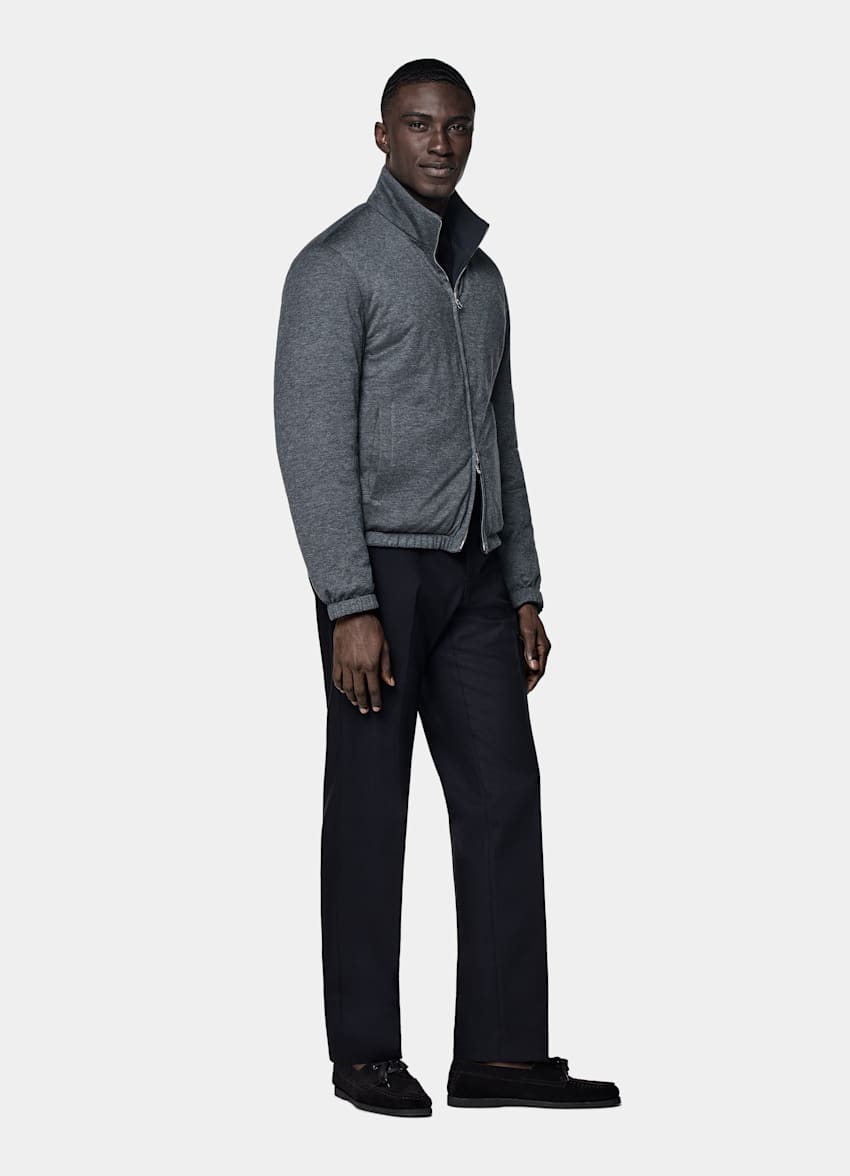 Bomber réversible bleu marine