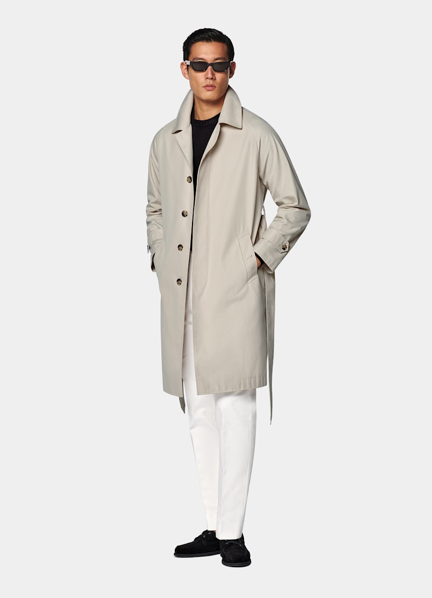 Sand Belted Trench Coat