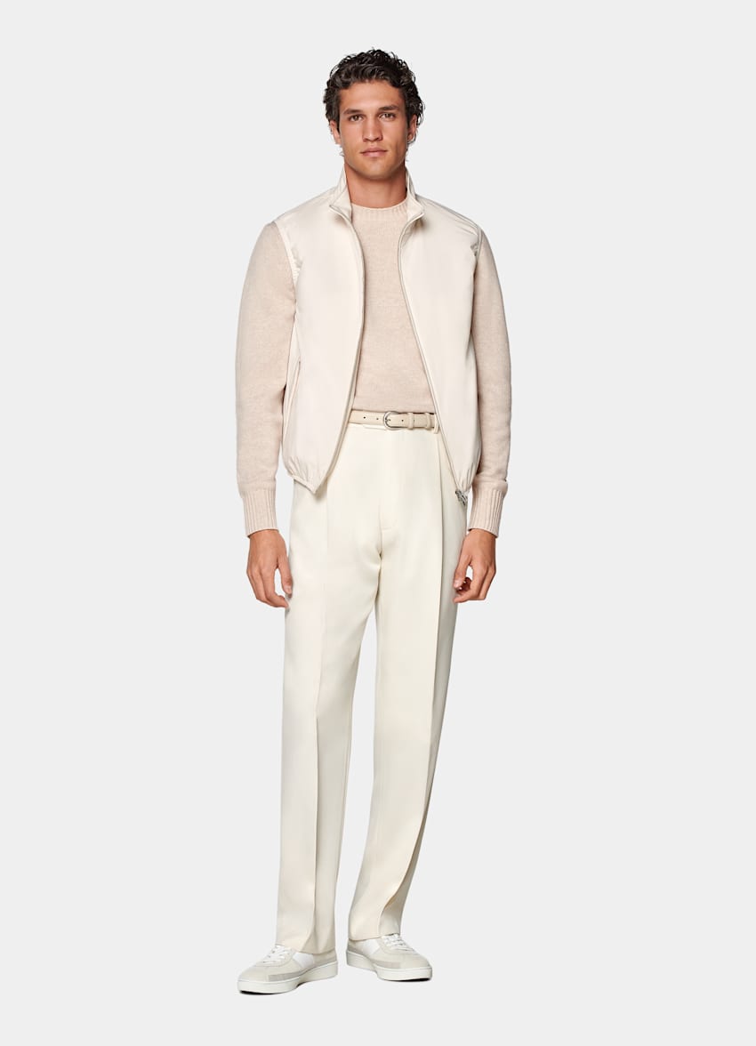 Off-White Light Padded Zip Vest