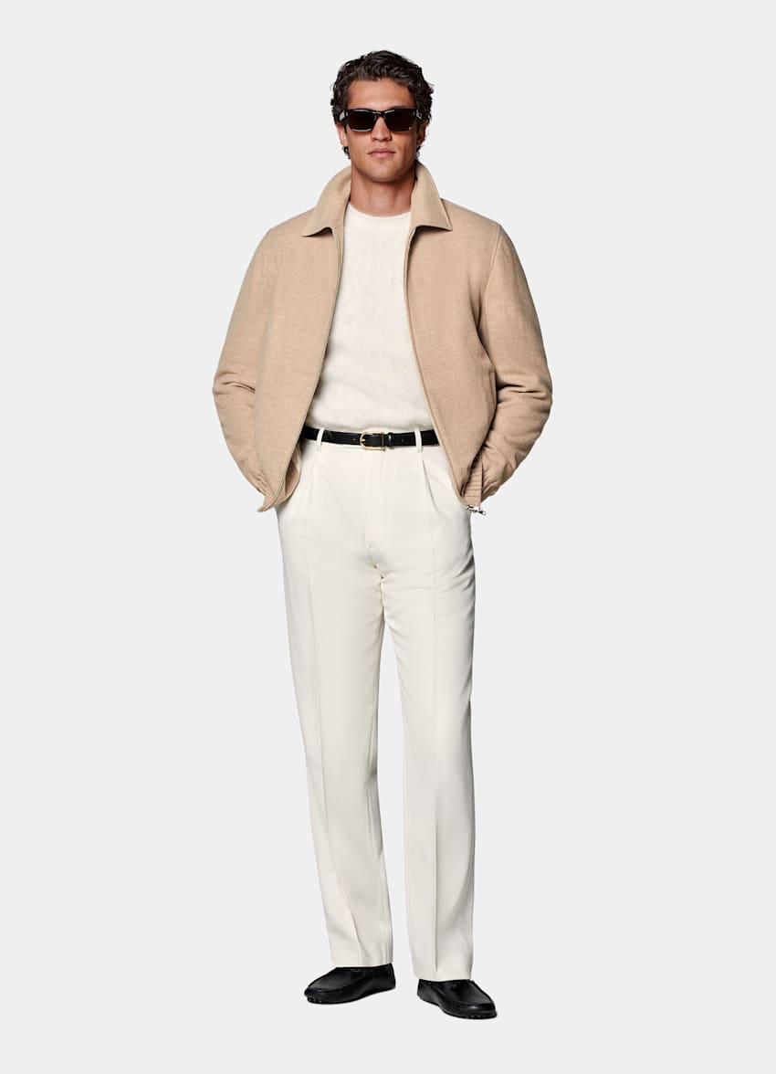 Light Brown Bomber Jacket