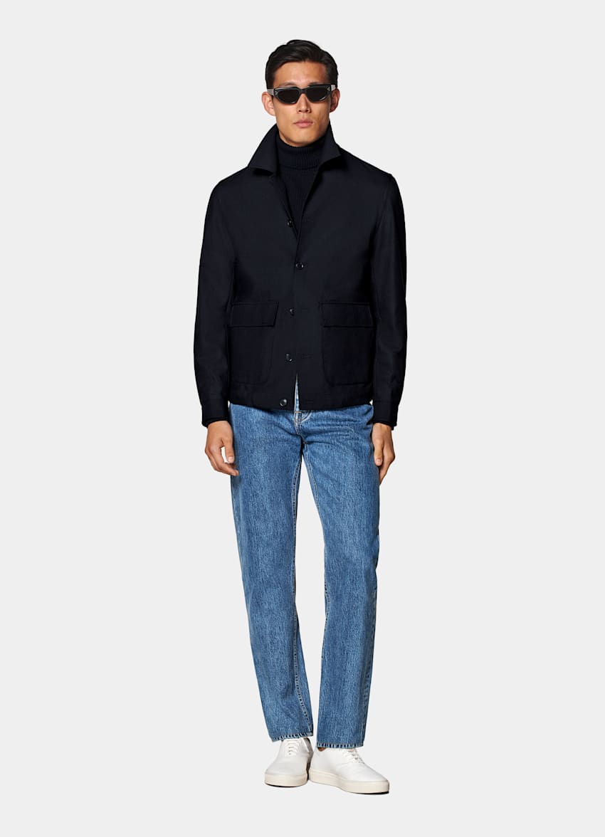 Navy Bomber Jacket