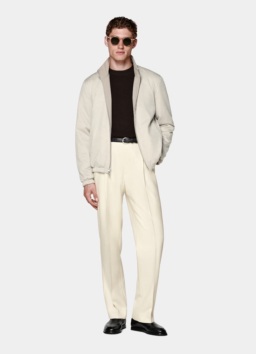 Taupe Reversible Bomber Jacket