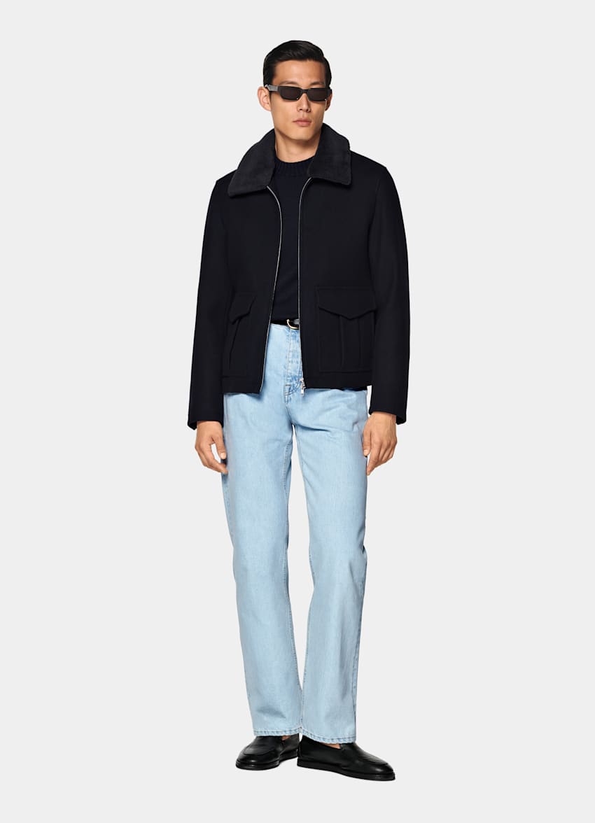Navy Bomber Jacket