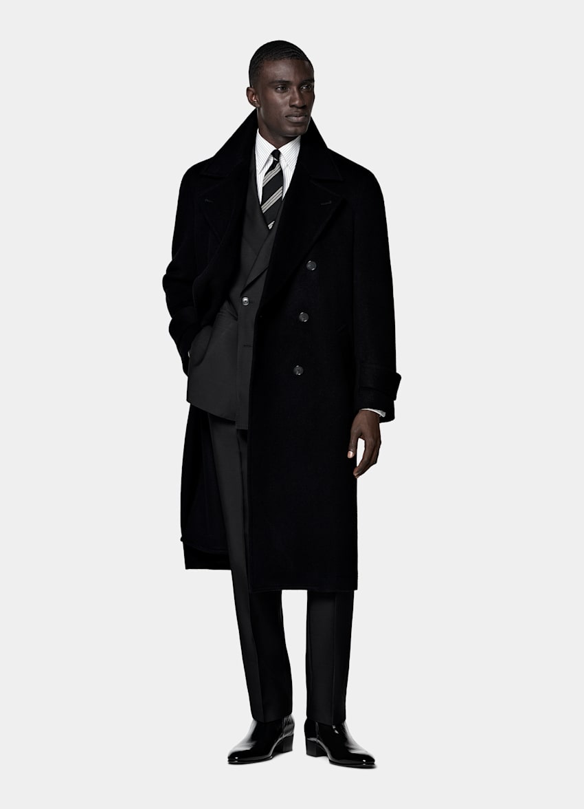 Black Belted Overcoat