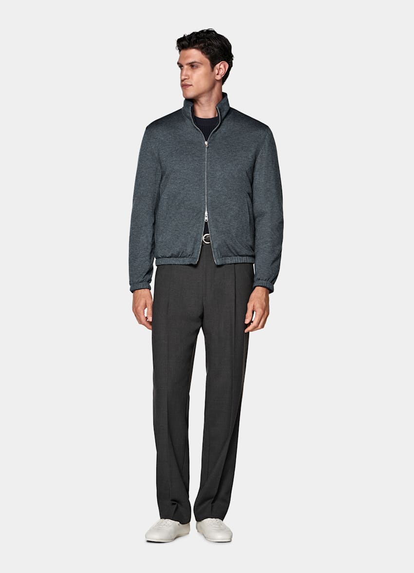 Navy Reversible Bomber Jacket