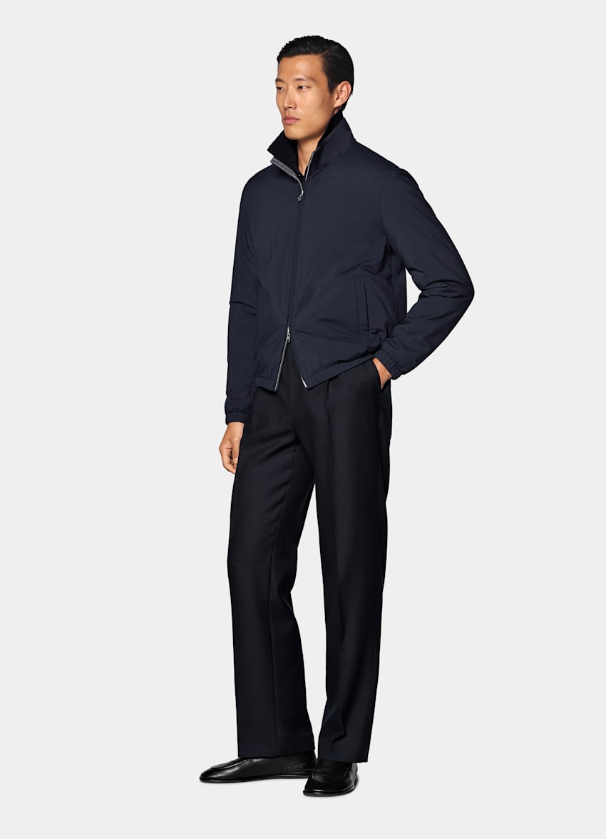 Navy Reversible Bomber Jacket